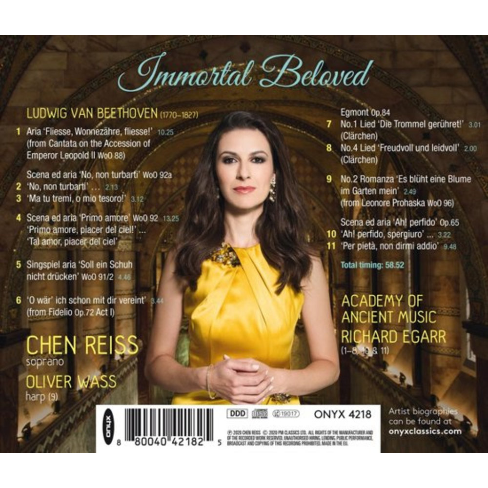 ONYX CLASSICS Immortal Beloved Beethoven Arias