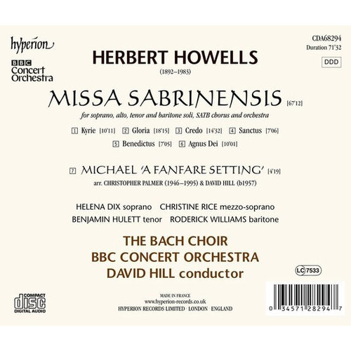 Hyperion Howells: Missa Sabrinensis