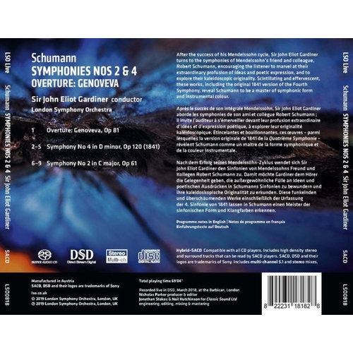 SchumannL Symphonies Nos 2 & 4