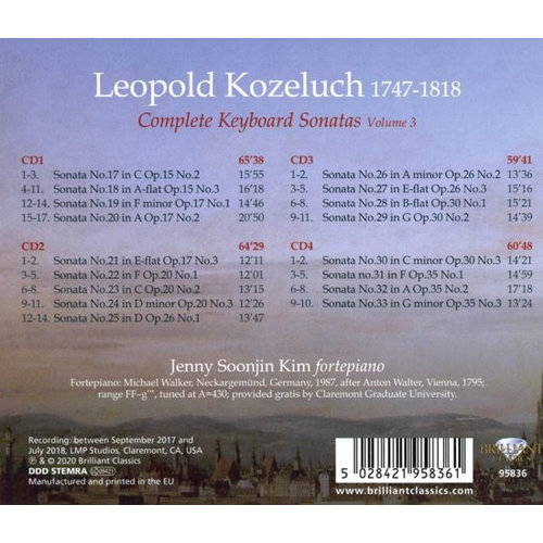 Brilliant Classics Kozeluch: Complete Keyboard Sonatas Vol. 3