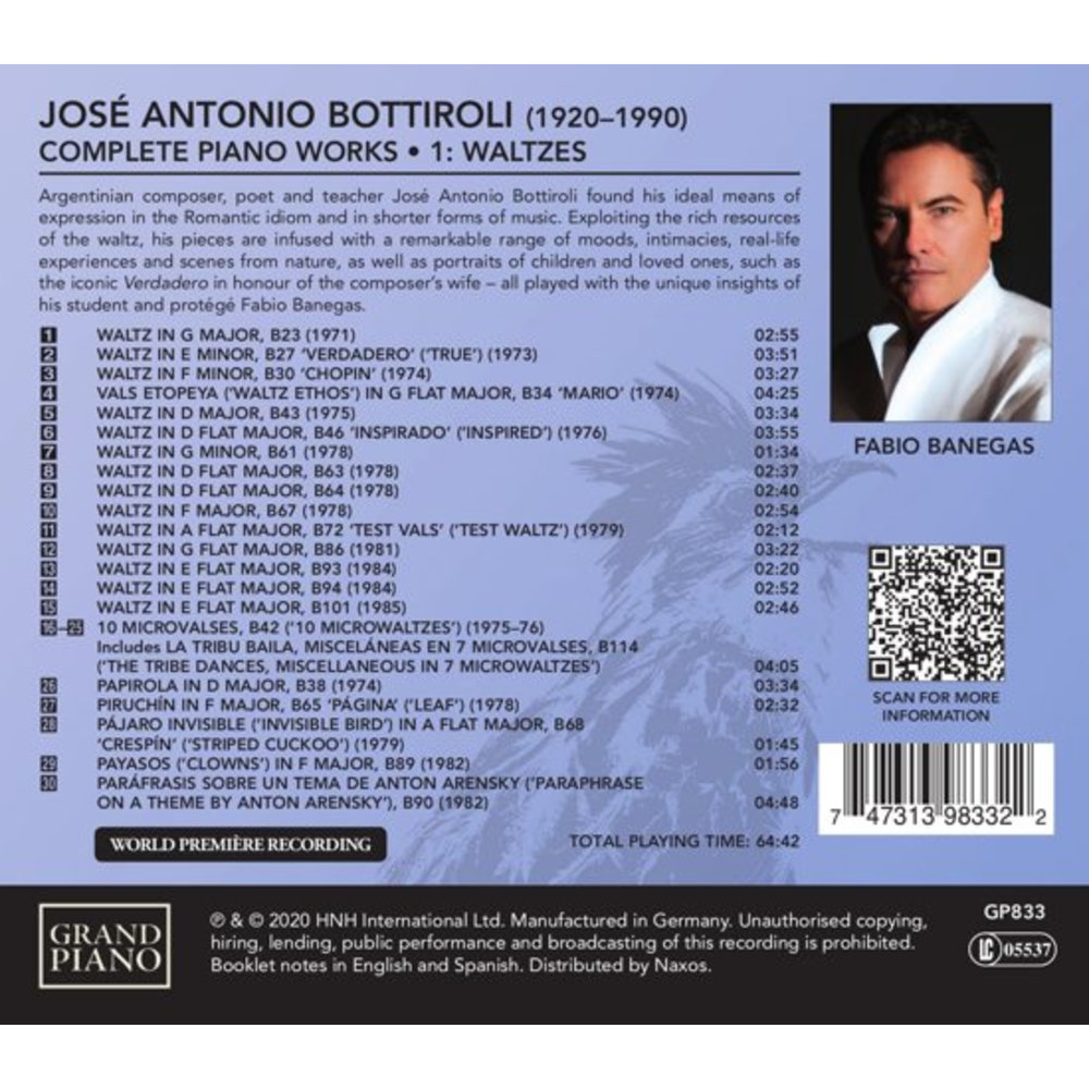 Grand Piano Bottiroli: Complete Piano Music (Volume 1): Waltzes