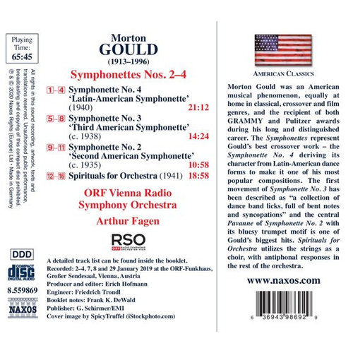 Naxos Gould: Symphonettes Nos. 2-4 - Spirituals For Orchestra