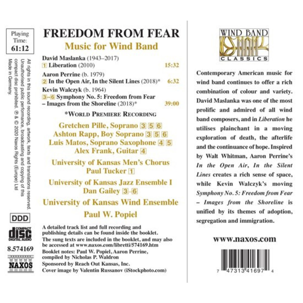 Naxos Maslanka, Perrine, Walczyk: Freedom From Fear