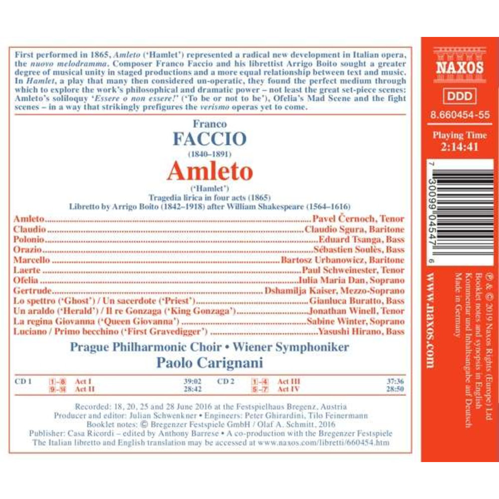 Naxos Faccio: Amleto