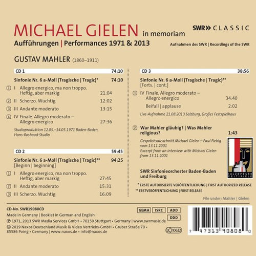 In Memoriam Michael Gielen - Mahler