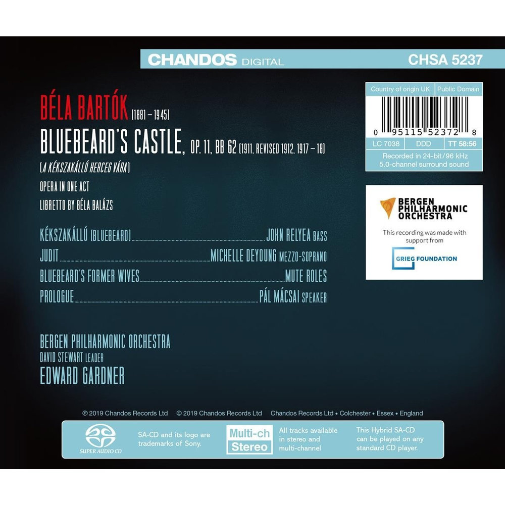 CHANDOS Bartok Bluebeard's Castle