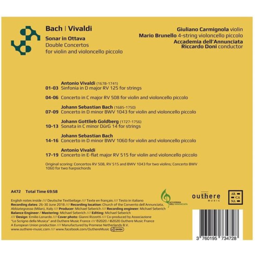 Bach & Vivaldi: Sonar In Ottava. Double Concertos