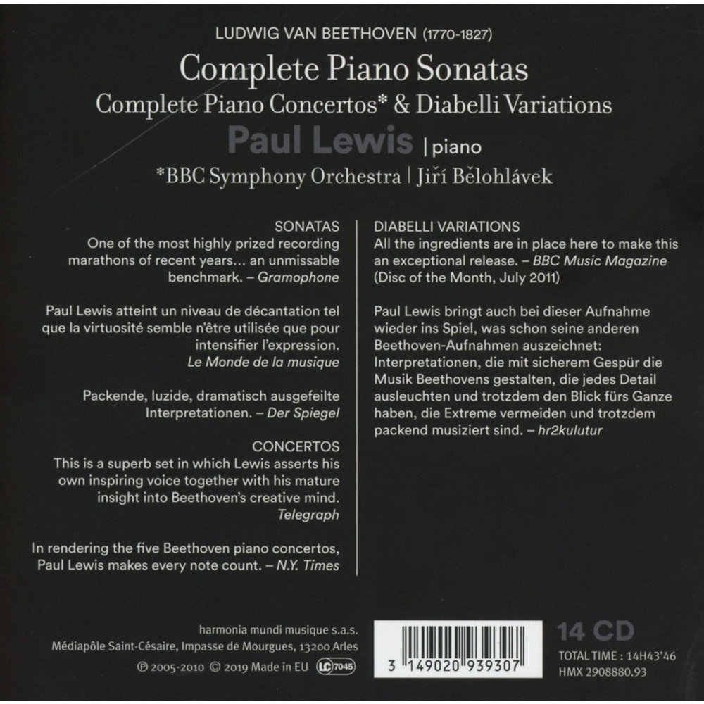 Harmonia Mundi Beethoven Complete Piano Sonatas &