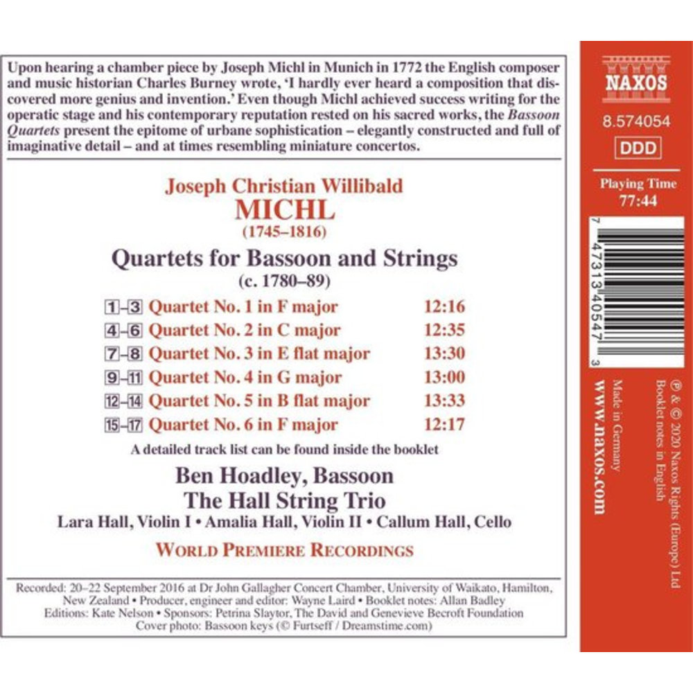 Naxos Quartets For Bassoon And Strings