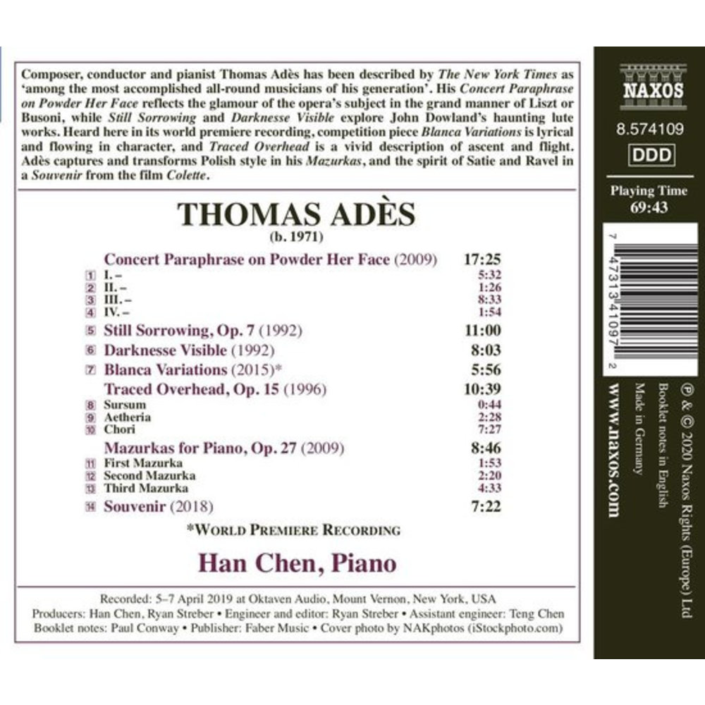 Naxos Ades: Works For Solo Piano