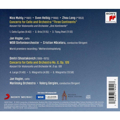 Sony Classical Muhly, Helbig, Long: Three Continents