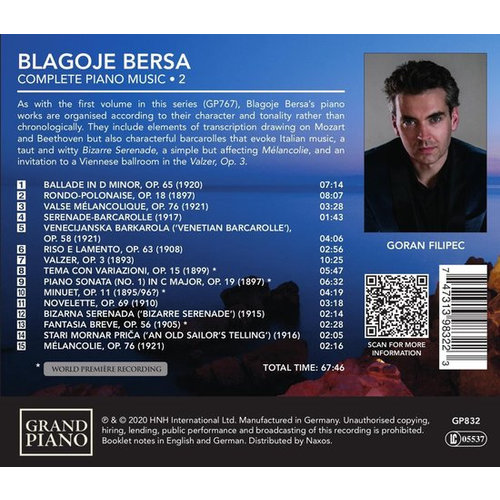 Grand Piano Bersa: Complete Piano Music 2