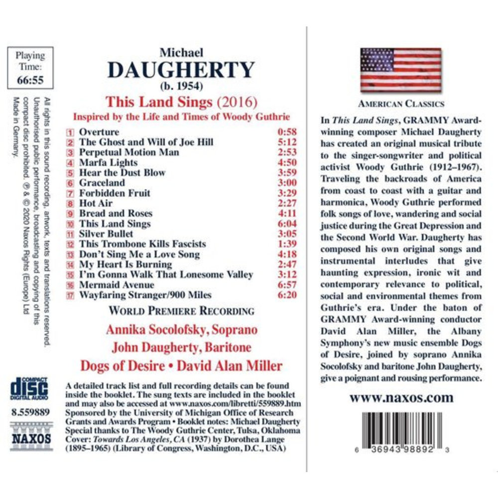 Naxos Daugherty: This Land Sings