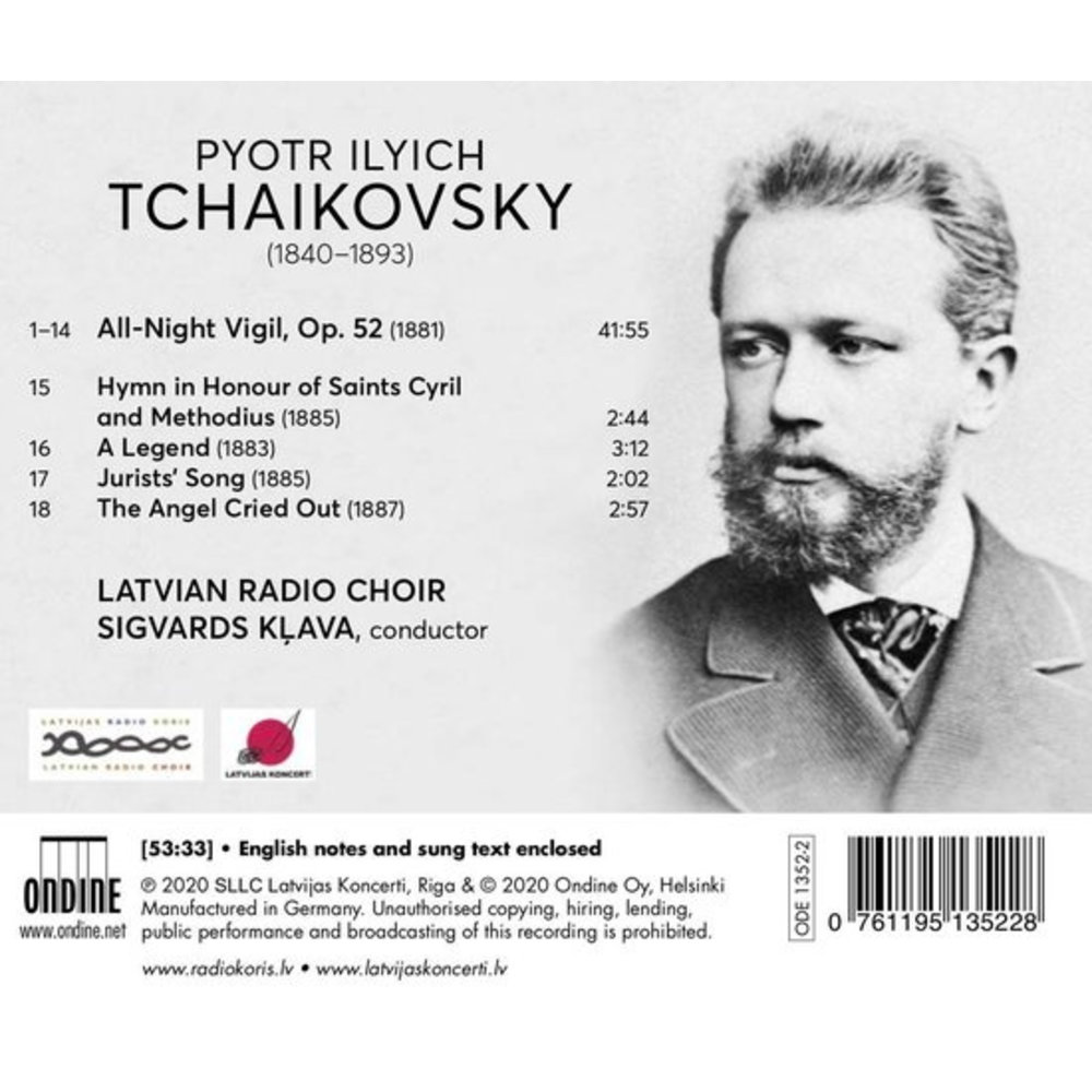 Ondine Tchaikovsky: All-Night Vigil - Sacred Choral Works