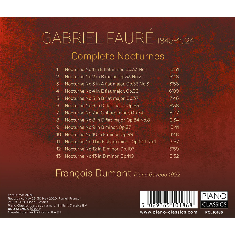 Piano Classics FAURÉ: Complete Nocturnes