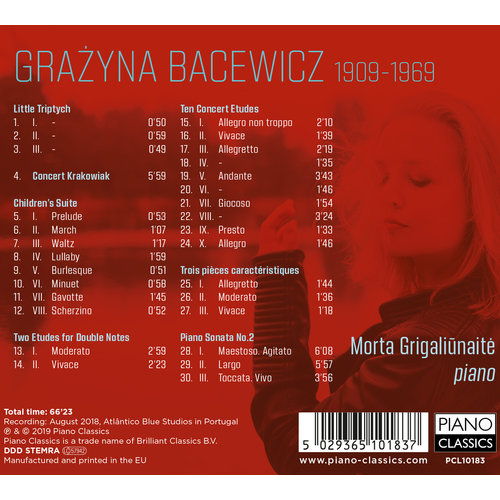 Piano Classics Bacewicz: Piano Music