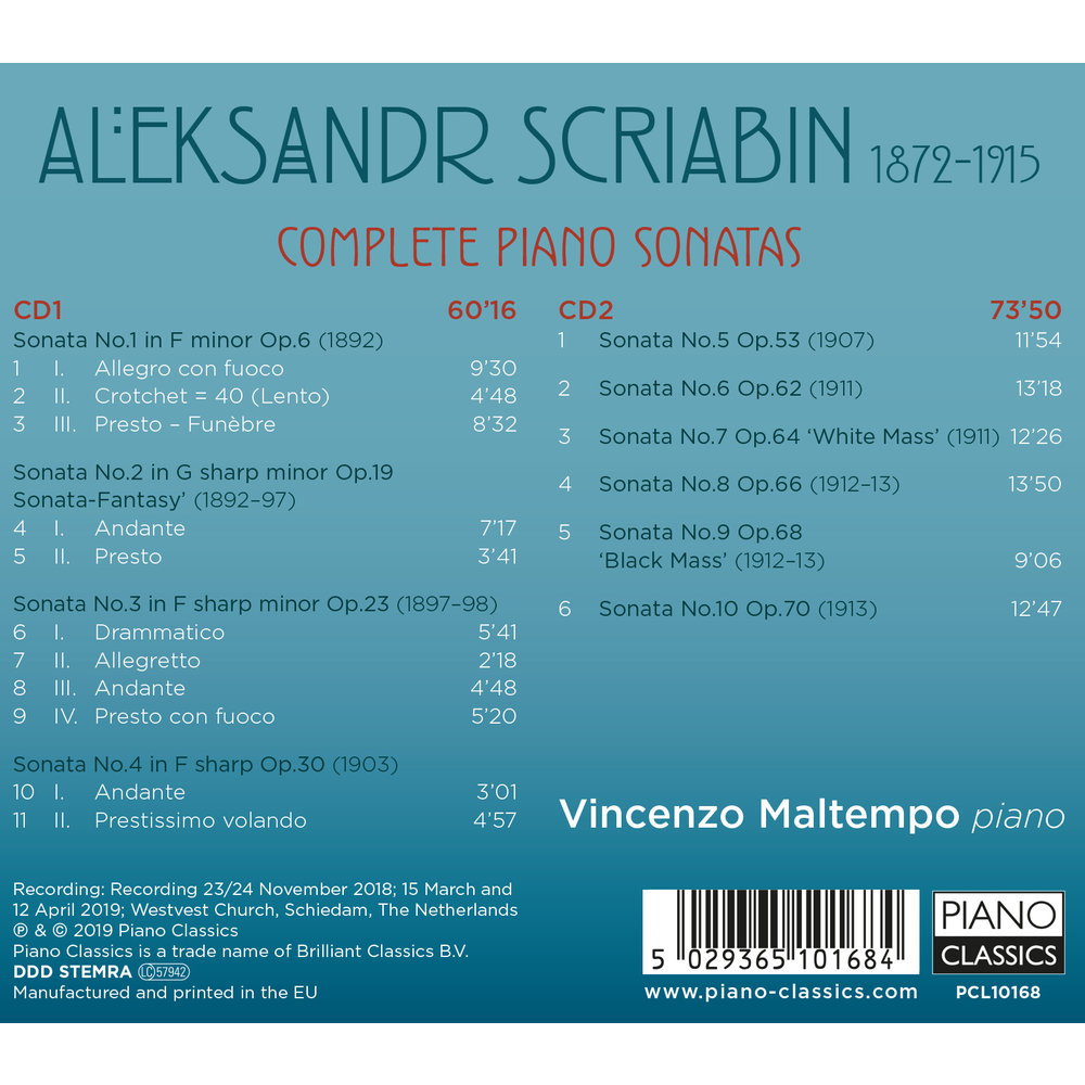 Piano Classics Scriabin: Complete Piano Sonatas