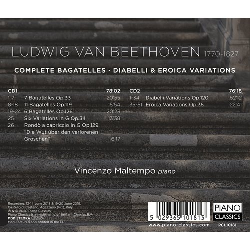 Piano Classics Beethoven: Complete Bagatelles, Diabelli &  Eroica Variations