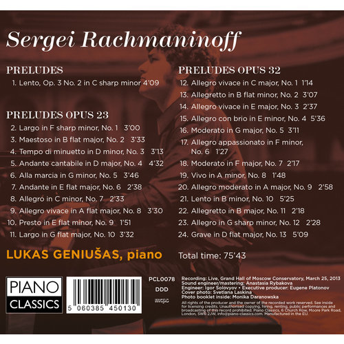 Piano Classics Rachmaninoff: Preludes, complete