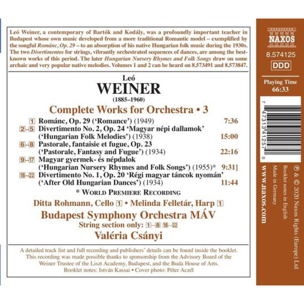 Naxos Weiner: Divertimentos Nos. 1 and 2