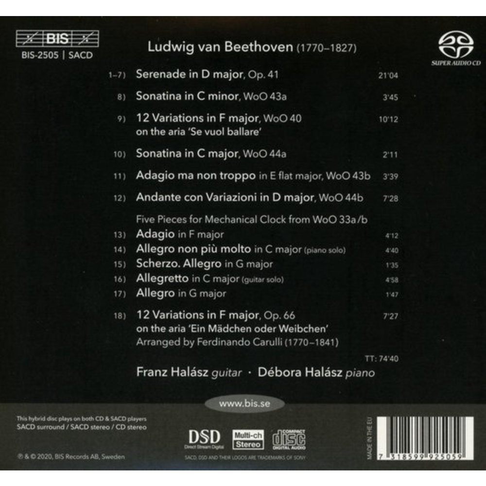 BIS Beethoven: Works for Guitar and Piano