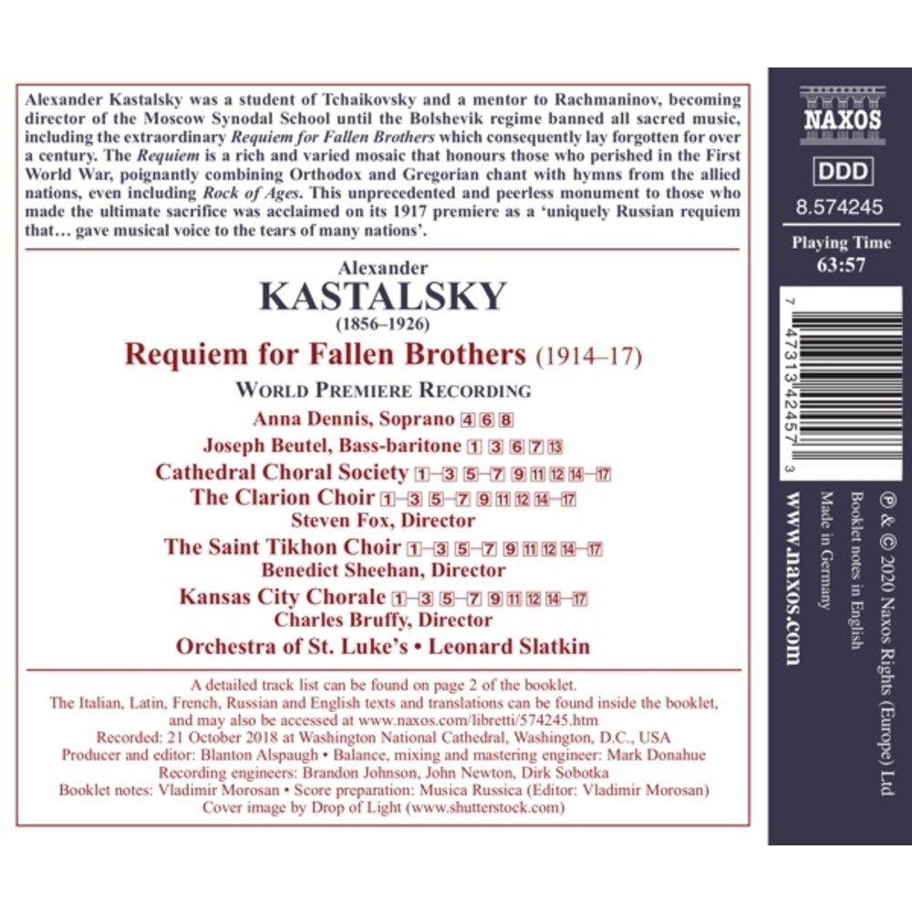 Naxos KASTALSKY: REQUIEM