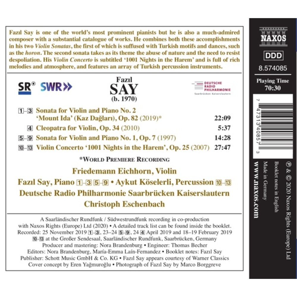 Naxos Say: Complete Violin Works