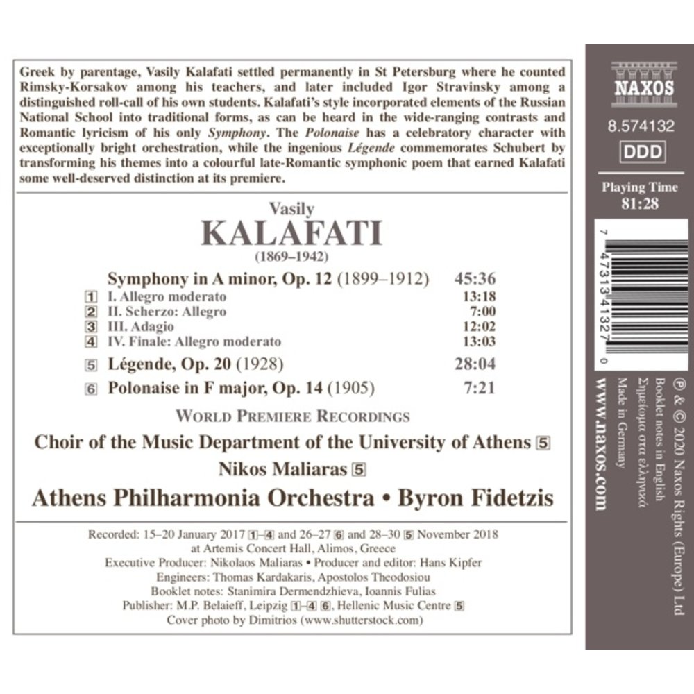 Naxos Kalafati: Symphony In A Minor - Legende - Polonaise In F Major