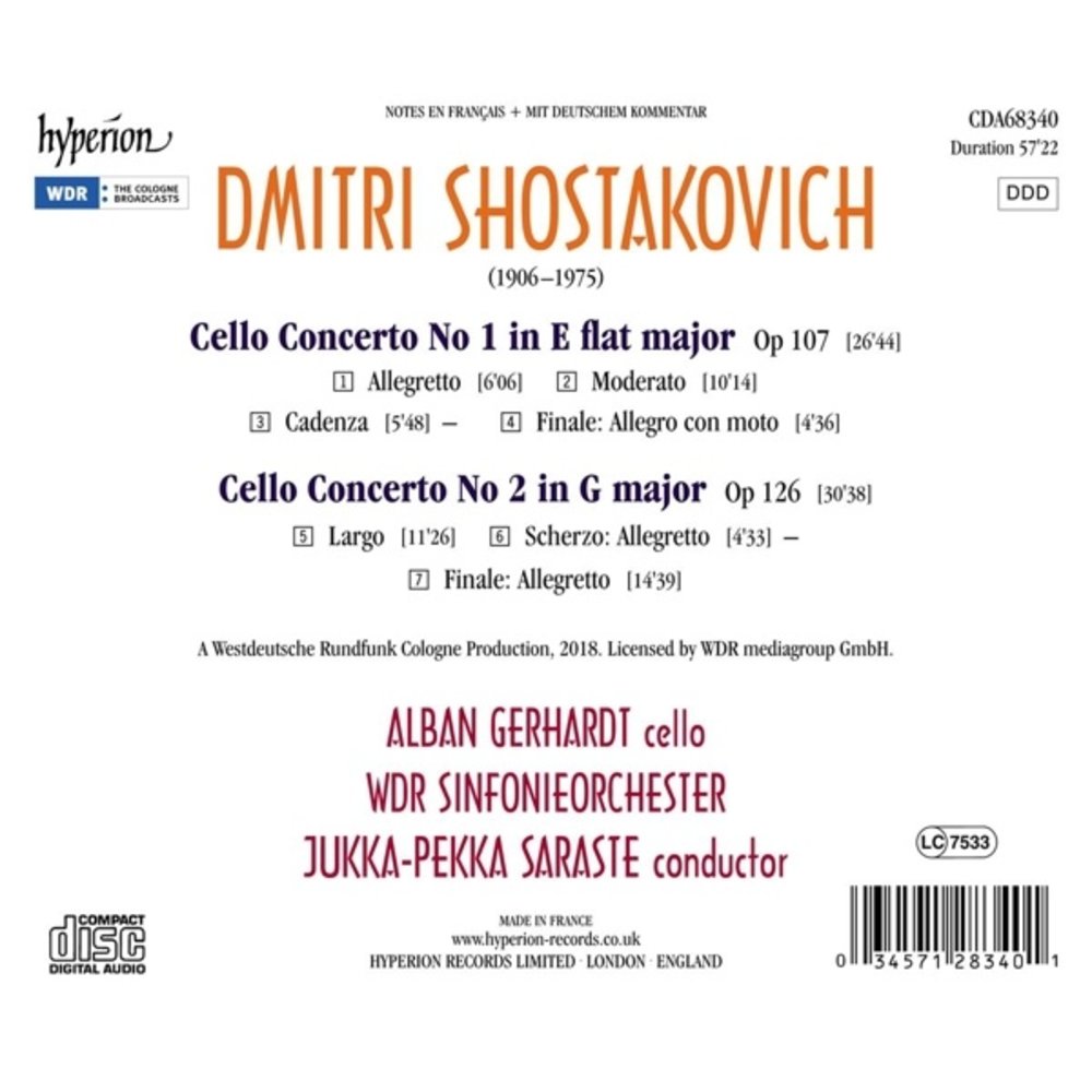 Hyperion SHOSTAKOVICH: CELLO CONCERTOS