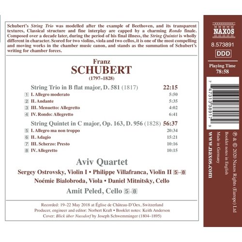 Naxos Schubert: String Quintet, String Trio