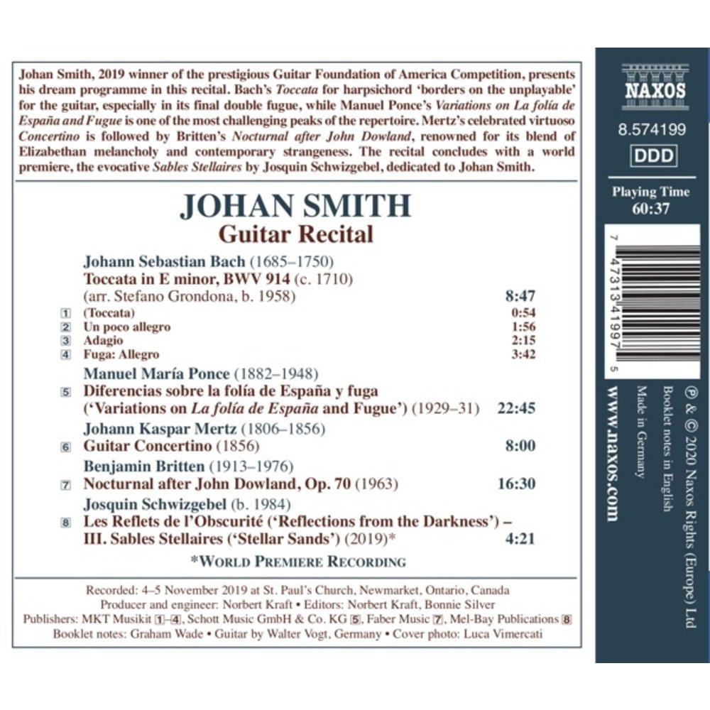 Naxos Johan Smith Guitar Laureate Recital