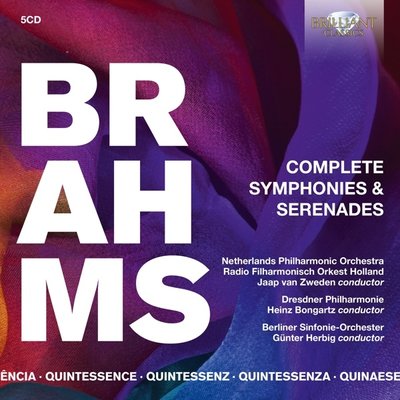 Quintessence Brahms: Complete Symphonies & Serenades (5CD)
