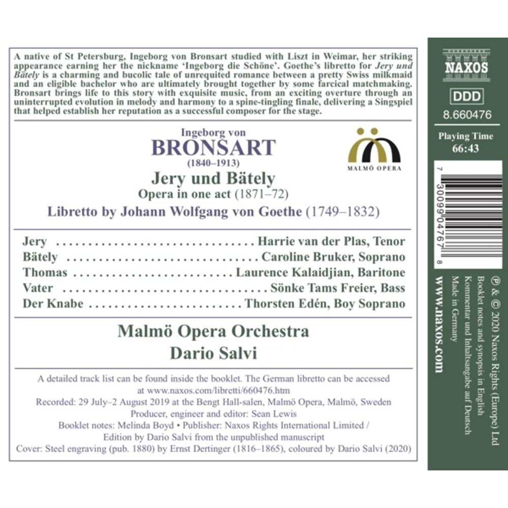 Naxos Von Bronsart: JERY UND BATELY