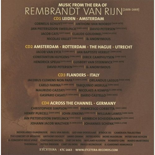 Etcetera MUSIC FROM THE ERA OF REMBRANDT VAN RIJN