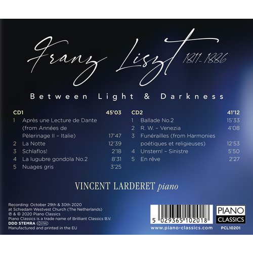 Piano Classics LISZT: BETWEEN LIGHT & DARKNESS