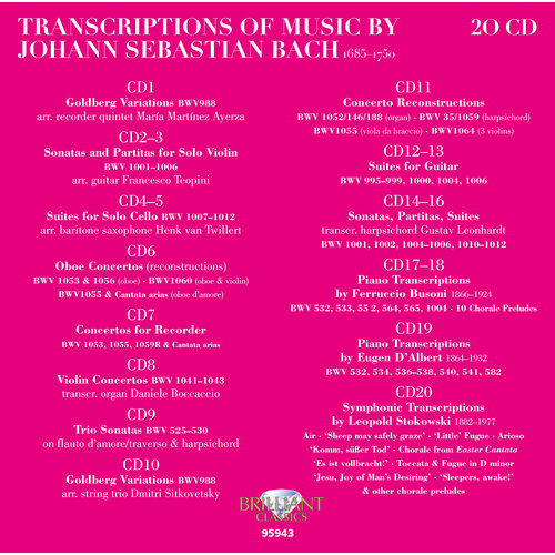 Brilliant Classics Bach Transcriptions (20CD)