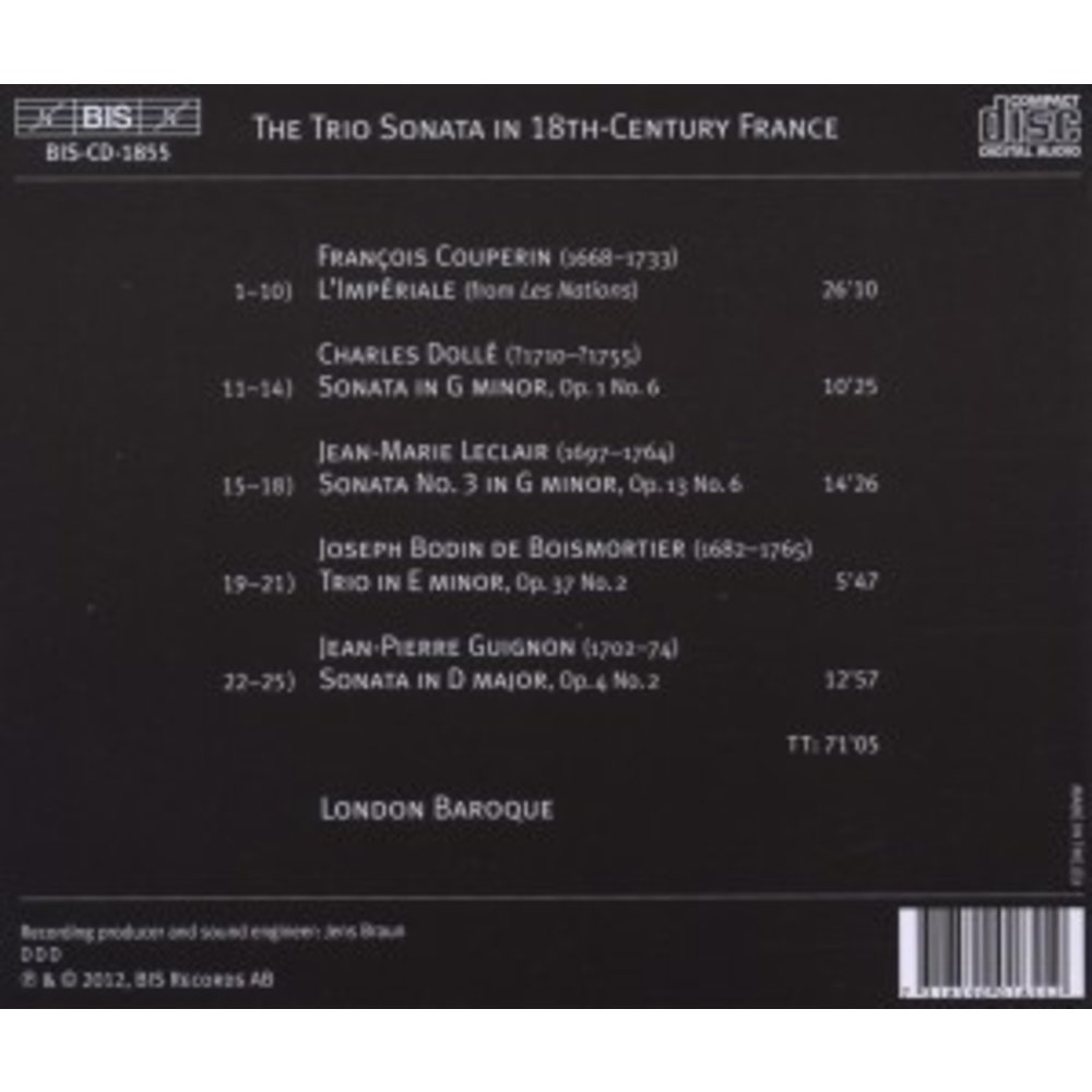 BIS The Trio Sonata In 18Th-Century France