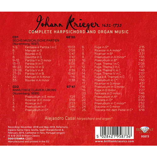 Brilliant Classics Krieger: Complete Harpsichord and Organ Music