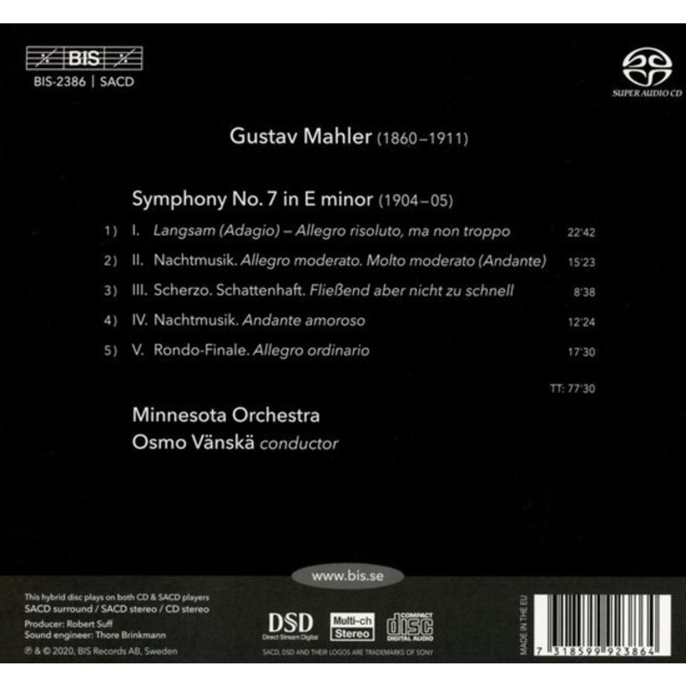 BIS Mahler: Symphony No. 7