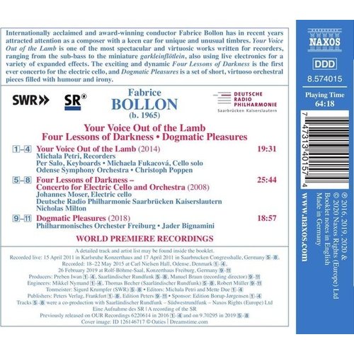 Naxos Bollon: YOUR VOICE OUT OF THE LAMB