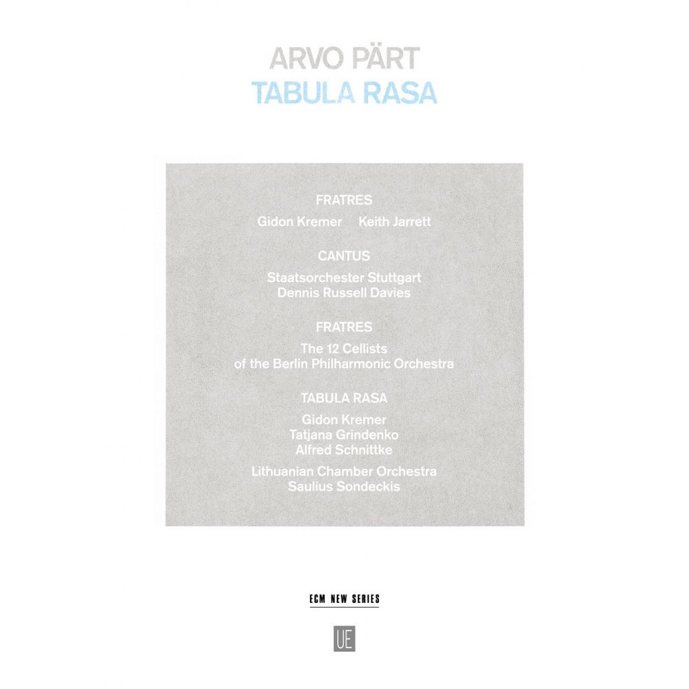 ECM New Series Arvo Pärt: Tabula Rasa + Luxe Boek en Partituur
