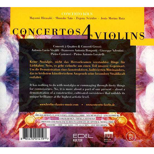Berlin Classics Concertos 4 Violins