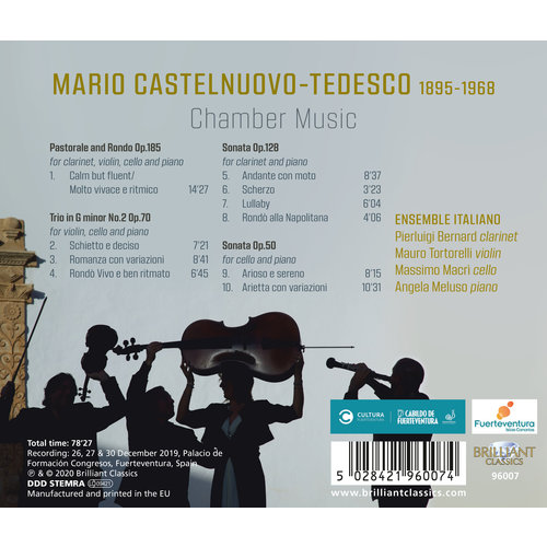 Brilliant Classics Castelnuovo-Tedesco: Chamber Music