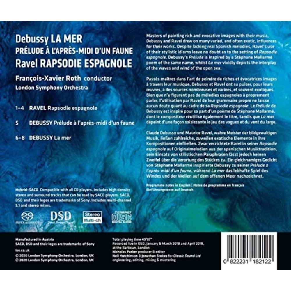 LSO LIVE Debussy, Ravel: La Mer, Prélude à l'après-midi d'un faune, Rapsodie espagnole