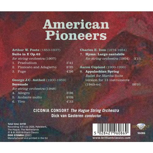 Brilliant Classics American Pioneers: Music for String Orchestra