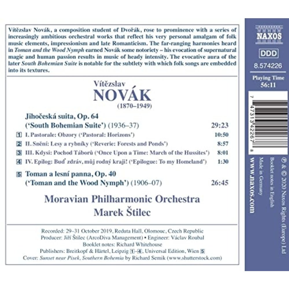 Naxos Vitezlav Novák: Orchestral Works, Vol. 1