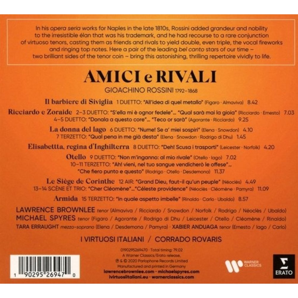 Erato/Warner Classics Amici e Rivali