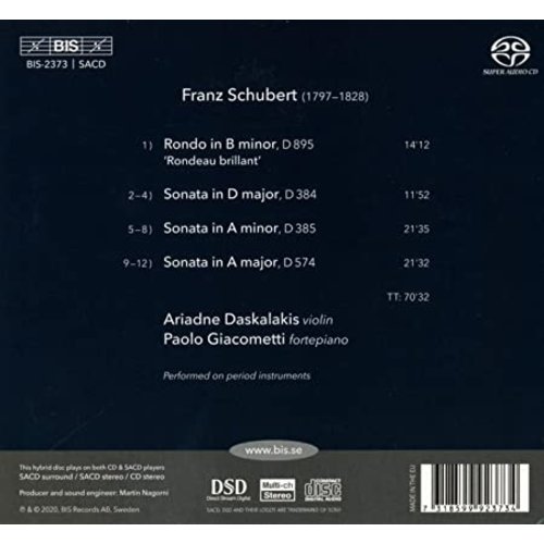 BIS Schubert: Music for Violin, Vol. 2