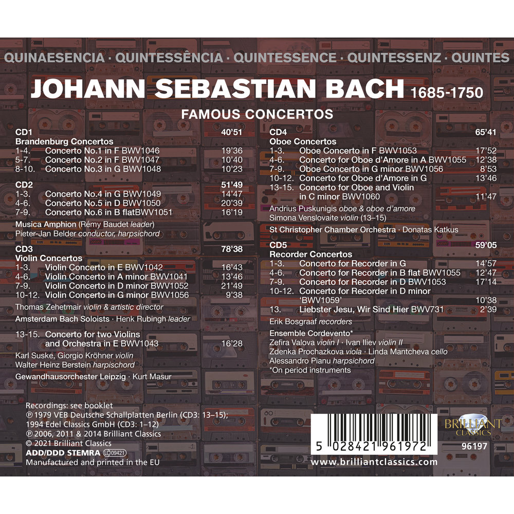 Brilliant Classics Quintessence J.S. Bach: Famous Concertos