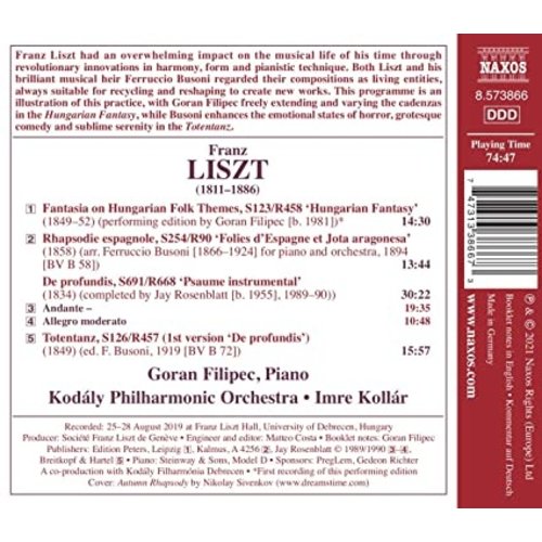 Naxos Hungarian Fantasy - Rhapsodie espagnole - De profundis - Totentanz